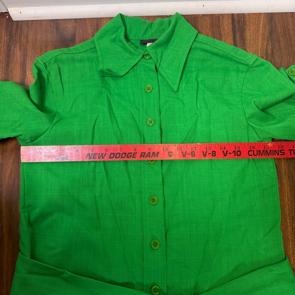 Vintage 70s Eric and Alex New York Union Made Dress Women's Size 10 Button Front - Picture 6 of 7